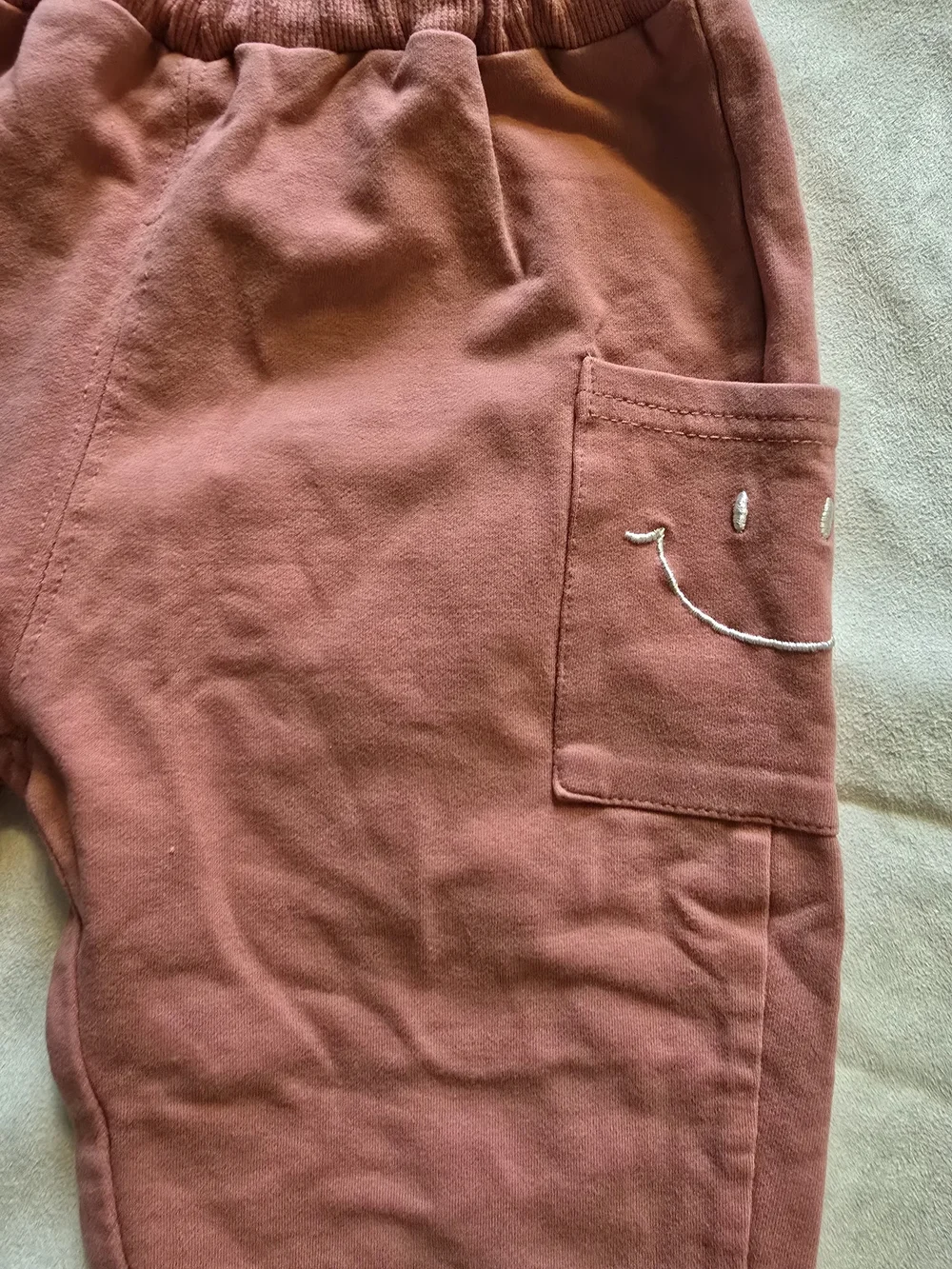 Fashion Baby 2 Piece Hoodie Jogger Set 9 Months Dusty Pink Smiley Outfit